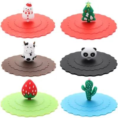 $0.99 • Buy Silicone Cup Lid Sealed Leak-Proof Tea Coffee Mug Cup Cover Drinking Accessories