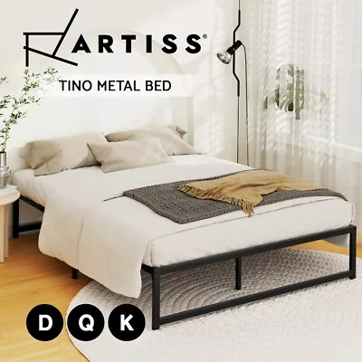 Artiss Bed Frame Metal Bed Double Queen King Size Mattress Base Platform TINO • $105.95