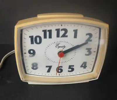 Vintage 70s Equity Analog Alarm Clock Electric 33100 • $13