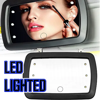 Car Sun Visor Vanity Mirror Makeup Sun-shading Cosmetic Mirror LED Light Torch ☆ • $9.78