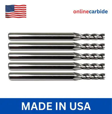 5 Pcs 1/32  4 Flute Stub Carbide End Mill • $24.95