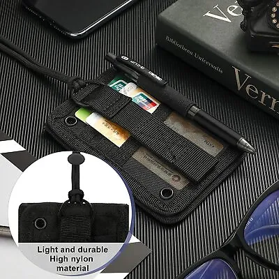 Tactical ID Card Holder Patch Badge Neck Lanyard Key Ring Credit Card Organizer • $11.12