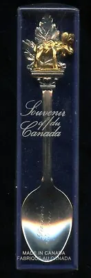 Vintage Canada Moose And Maple Leaf Collector's/Souvenir Spoon Jasper • $2.50