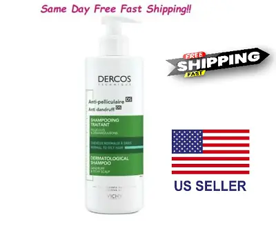  EXTRA LARGE  Vichy DERCOS Anti-Dandruff Shampoo Normal To OILY Hair 13.2oz 400m • $33.99