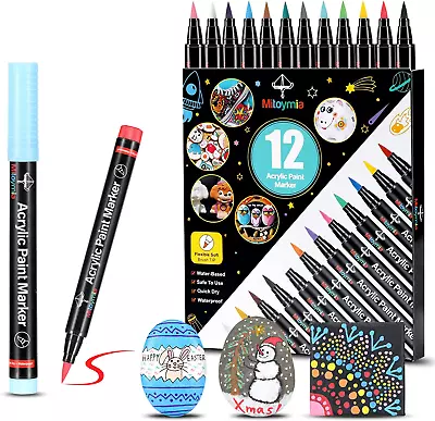 Paint Pens Markers - Porcelain Painting Kit For Rocks Painting Ceramic Tiles Woo • £8.95