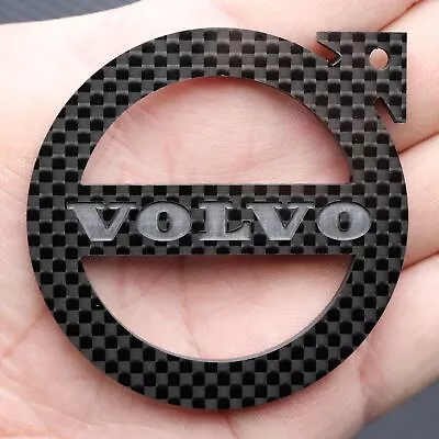 VOLVO 100% Carbon Fiber Automobile Motorcycle Keychain Keyring Personalized Gift • $17.76