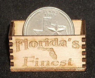 Dollhouse Miniature Florida's Finest Produce Crate 1:12 Vegetable Fruit Market • $3