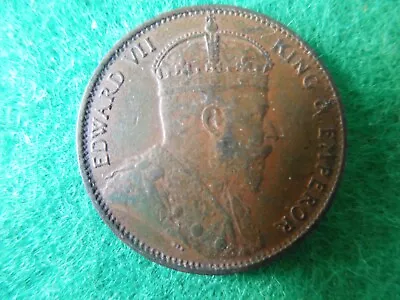 An Edward VII British Ceylon One Cent 1910 Coin In VF Condition • £2.50