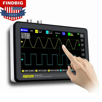 FNIRSI 1013D Mini 7  Touch Panel 2CH Digital Oscilloscope 100MHz Bandwidth 1GS • $142