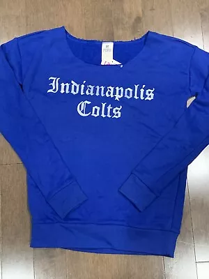 NEW PINK Victoria’s Secret Size XS Crewneck Sweatshirt Indianapolis Colts Blue • $29.50