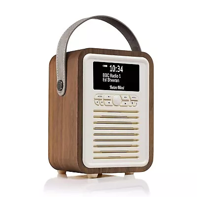 VQ Monty Portable DAB FM Digital Radio - Walnut (Some Surface Damage) • £24.99