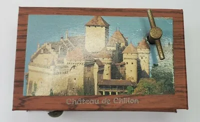 Château De Chillon Swiss Music Box & Match Holder Vintage W/ Striker Drawers • $16.56