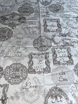 3 Yds Michael Miller Mr. & Mrs. Wedding Fabric OOP • $24