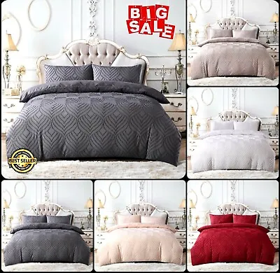 New Luxury 3-Pcs Chelsea Duvet Cover Set Comforter Bedding Set With Pillow Case • £36.26