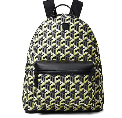 NEW W TAGS AUTHENTIC MCM Stark Cubic Monogram Nylon Backpack Limited Edition 795 • $299.99