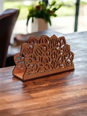 Wooden Napkin Serviette Holder Dispenser / Tissue Rack / Plain Wood To Decorate • £7.99