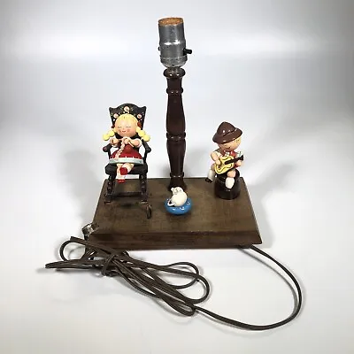 Vintage Lamp Novelty Cute Children European German Musical Wind Up Cat Swiss Boy • $19.99