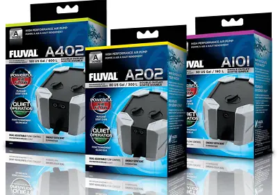 £5.33 • Buy Fluval A 101 202 402 Air Pump Aquarium Fish Tank Quiet Air Oxygenator Diffuser