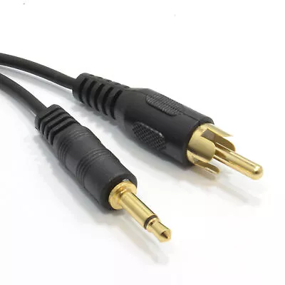 1m 3.5mm Mono Jack Plug To Single RCA Phono Plug Cable [008246] • £2.77