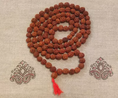 5 Face Rudraksha 108+1 Mala. 09mm Charged With Mantra By Ganges. • $7