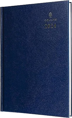 Collins 52 Diary A5 Day To Page 2024 Blue 52.60-24 • £12.99