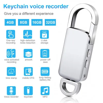 Audio Recorder Small Smart MP3 Playback Mini Hidden   Voice Activated Digital • $34.09