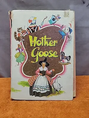 V•Vintage Mother Goose 1953 Nursery Rhyme Book Whitman Retro Nursery Decor 1672 • $8.95