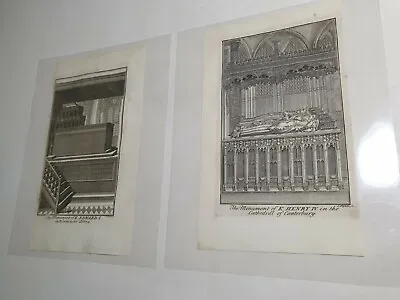 2 Antique 18th Century Etchings / Engravings Prints Royal King / Queen J Mynde  • £15