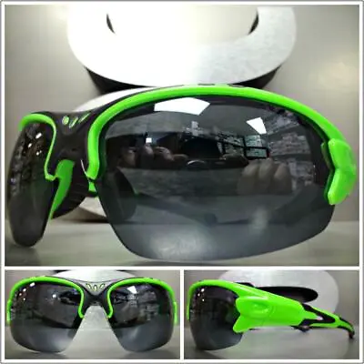 MOTORCYCLE Riding Padded Green SUN GLASSES Protective Eyewear Shatterproof Lens • £18.53