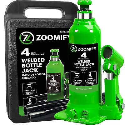 ZOOMIFY Bottle Jack 4 Ton (8800 LBs) Hydraulic Car Jack With Storage CaseGreen • $26.99