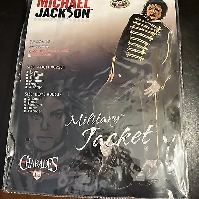 Charades Rubies Michael Jackson Military Jacket BLACK Costume Boy MED 2009 New • $35