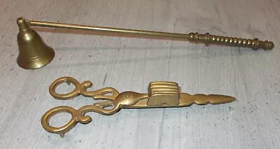 £19.99 • Buy Pair Of Vintage Brass Candle Snuffers - Original Patina, Unpolished