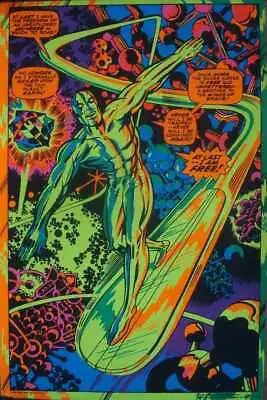 SILVER SURFER I'M FREE MARVEL THIRD EYE Black Light Poster TE4005 JACK KIRBY  • $1000