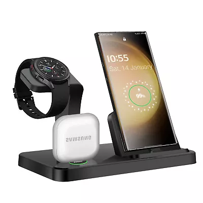 3in1 Charging Bracket Stand For Samsung Galaxy Watch 6/6 Classic/5 S24 Ultra S23 • $17.98