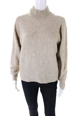 H&M Womens Long Sleeve Mock Neck Pullover Sweater Beige Size XS • $2.99