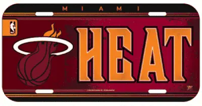 Miami Heat License Plate NBA Basketball Car Tag Truck SUV WinCraft • $12.95