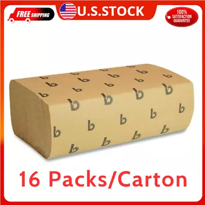 Boardwalk Multifold Paper Towels Natural 9 X 9 9/20 250/Pack 16 Packs/Carton • $33.56