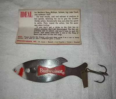 Vintage Heddon- Budweiser Growler Fishing Spoon In Original Box-w/Pamphlet • $14.99