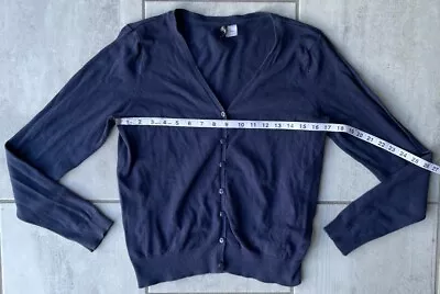 $5.84 • Buy Divided By H&M Womens Cardigan Sweater Blue Long Sleeve V Neck Buttons M