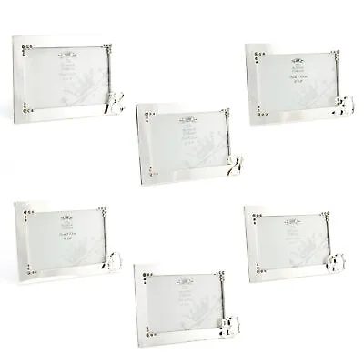 Silver Plated 6x4 Birthday Photo Frame With Number / Diamantes - Choose Age • £10.49