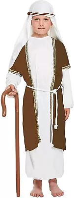 SHEPHERD COSTUME Child Joseph Fancy Dress Christmas Innkeeper Nativity Kids Boys • £7.49