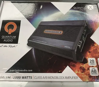 Quantum Audio Qpx2000.1m 2000w Max Class-d Monoblock Car Subwoofer Amplifier Amp • $85