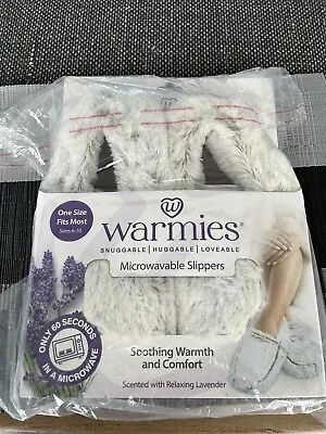 Warmies Slippers! No Slip Grip Lavender Microwavable Size 6-10 NIB! • $17