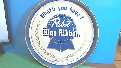 Vintage-- Pabst Blue Ribbon-- Beer Tray-- 11-7/8  Diameter-What Ll You Have • $29.45
