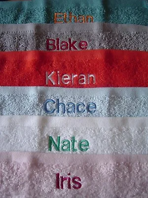 £2.99 • Buy Personalised Face Cloth/Flannel (100% Egyptian Cotton) 15 Colours Available