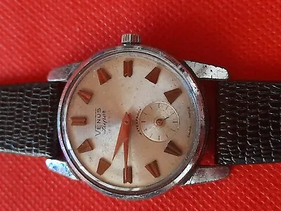 Vintage Working Venus 35mm Manual Wind Mens Watch _2964 • $70