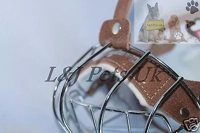 £22.99 • Buy New Strong Metal Wire Basket Dog Muzzle For Boxer ,Other Dogs With Short Snout