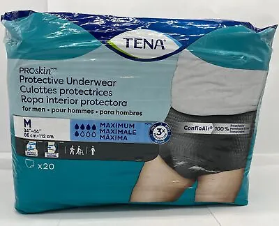 Disposable Protective Underwear Male Medium 34”-44” Maximum 20 Ct • $22.99