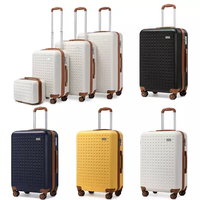 13/20/24/28 Inch ABS Hard Shell Suitcase Set Spinner 4 Wheels Cabin Hand Luggage • £39.89