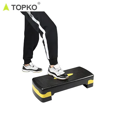 Topko Aerobic Exercise Step Stepper Riser Workout Cardio Fitness Bench Block Fro • $27.95